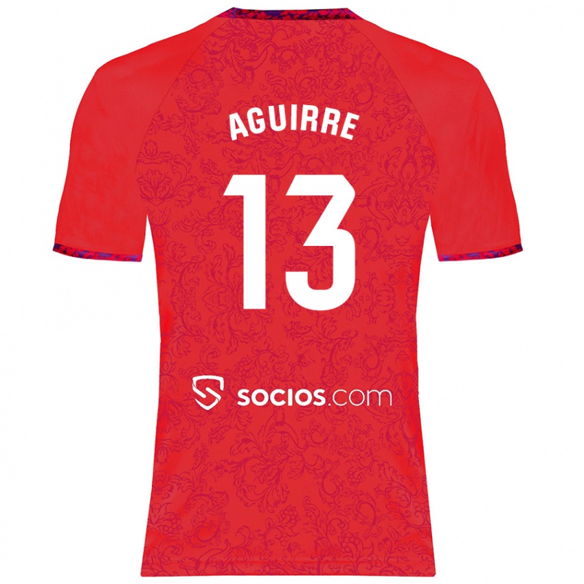 Kinderen Yolanda Aguirre #13 Rood Uitshirt Uittenue 2024/25 T-Shirt