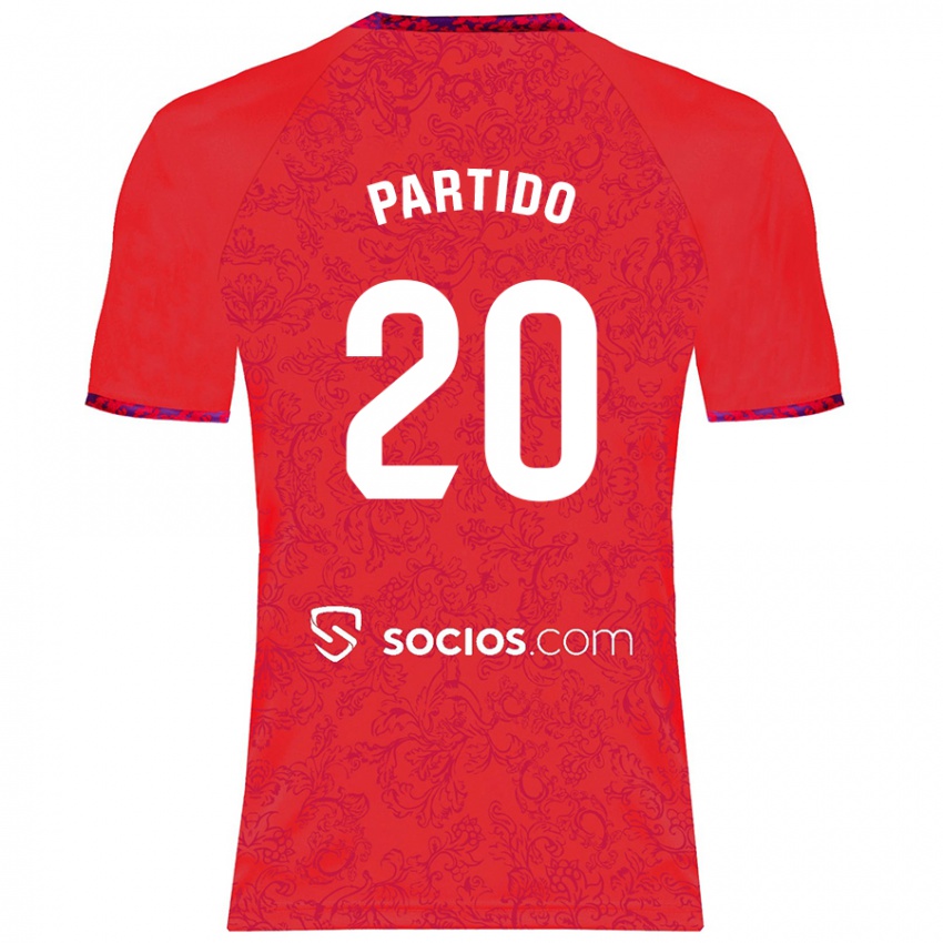 Kinderen Paula Partido #20 Rood Uitshirt Uittenue 2024/25 T-Shirt