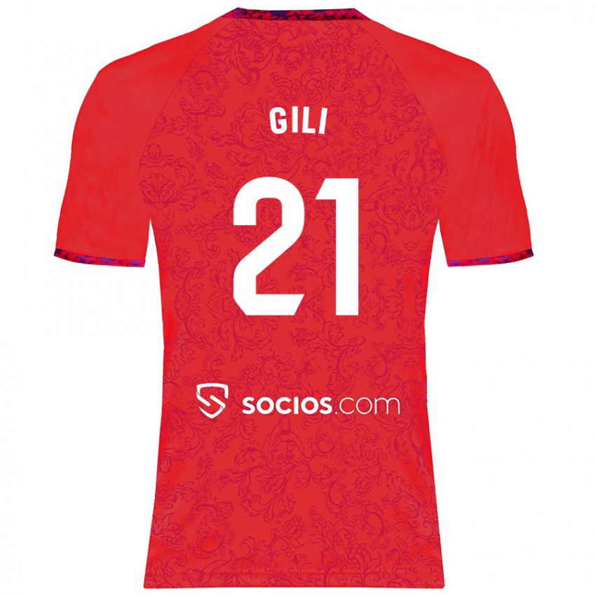 Kinderen Gemma Gili #21 Rood Uitshirt Uittenue 2024/25 T-Shirt