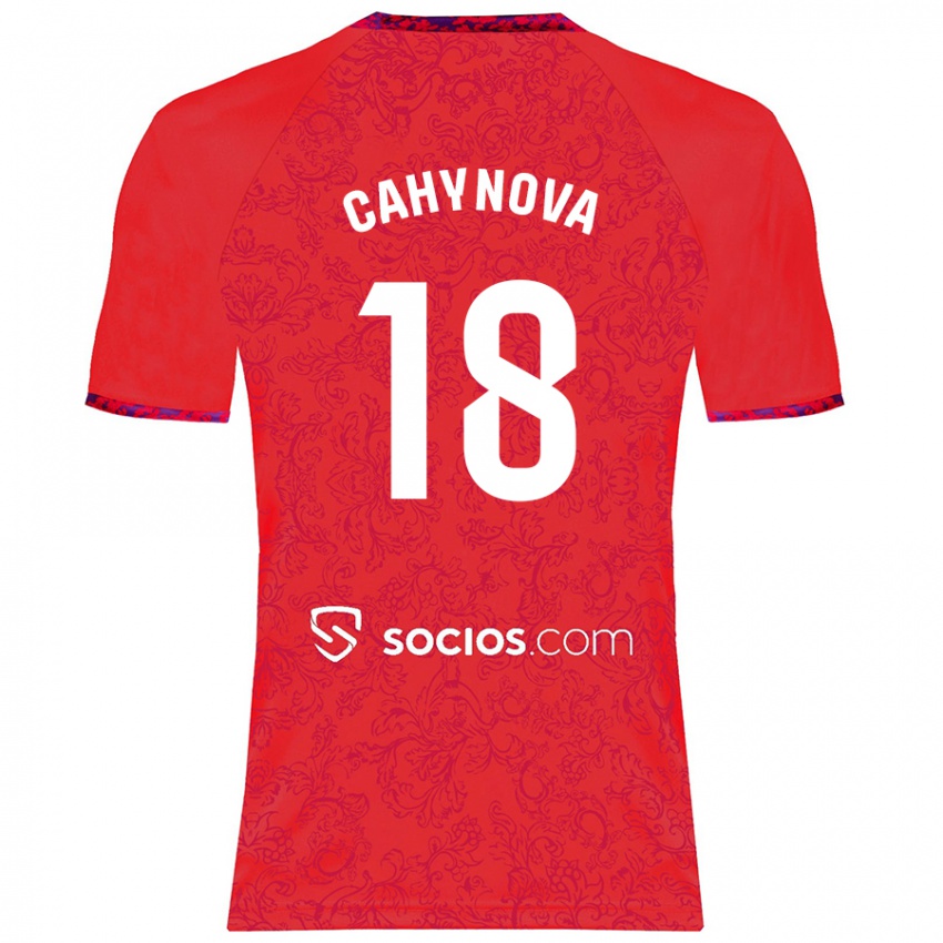 Kinderen Klara Cahynova #18 Rood Uitshirt Uittenue 2024/25 T-Shirt