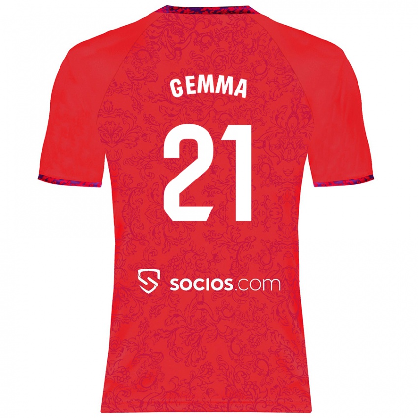 Kinderen Gemma Gili Giner #21 Rood Uitshirt Uittenue 2024/25 T-Shirt