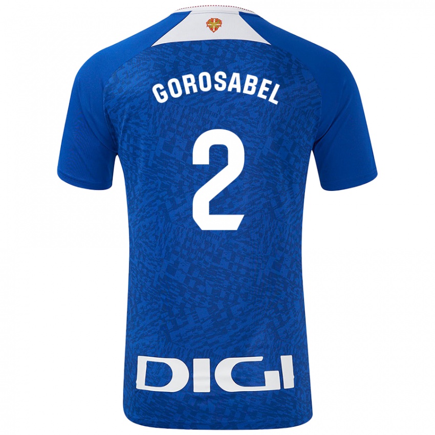 Kinderen Andoni Gorosabel #2 Koningsblauw Uitshirt Uittenue 2024/25 T-Shirt