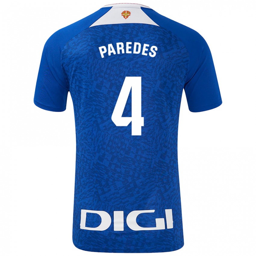 Kinderen Aitor Paredes #4 Koningsblauw Uitshirt Uittenue 2024/25 T-Shirt