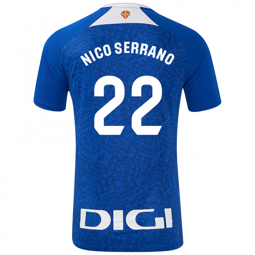 Kinderen Nico Serrano #22 Koningsblauw Uitshirt Uittenue 2024/25 T-Shirt