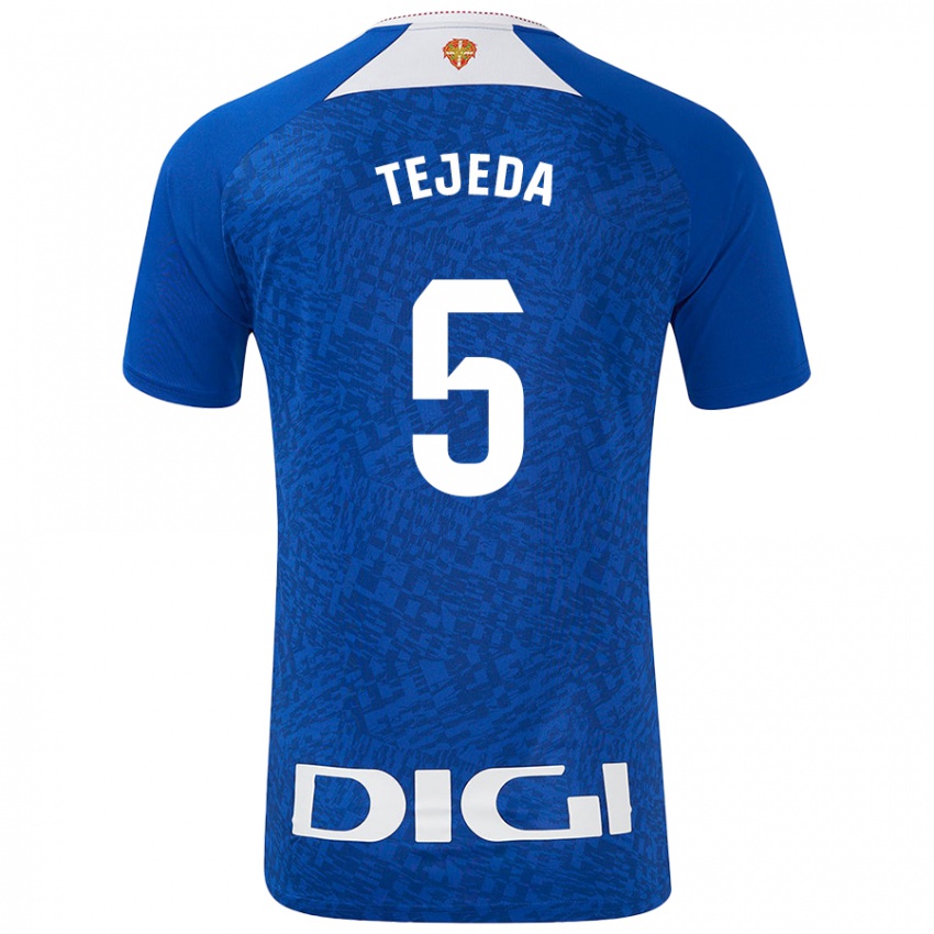 Kinderen Diego Tejeda #5 Koningsblauw Uitshirt Uittenue 2024/25 T-Shirt