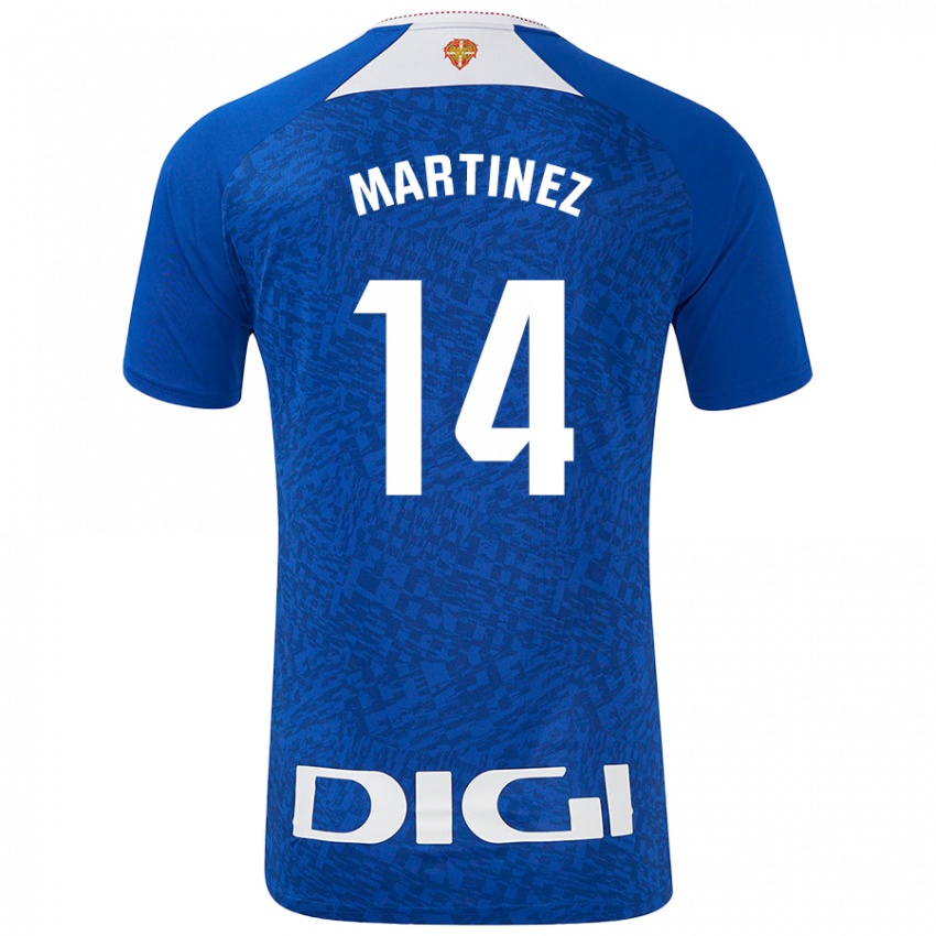 Kinderen Pablo Martínez #14 Koningsblauw Uitshirt Uittenue 2024/25 T-Shirt