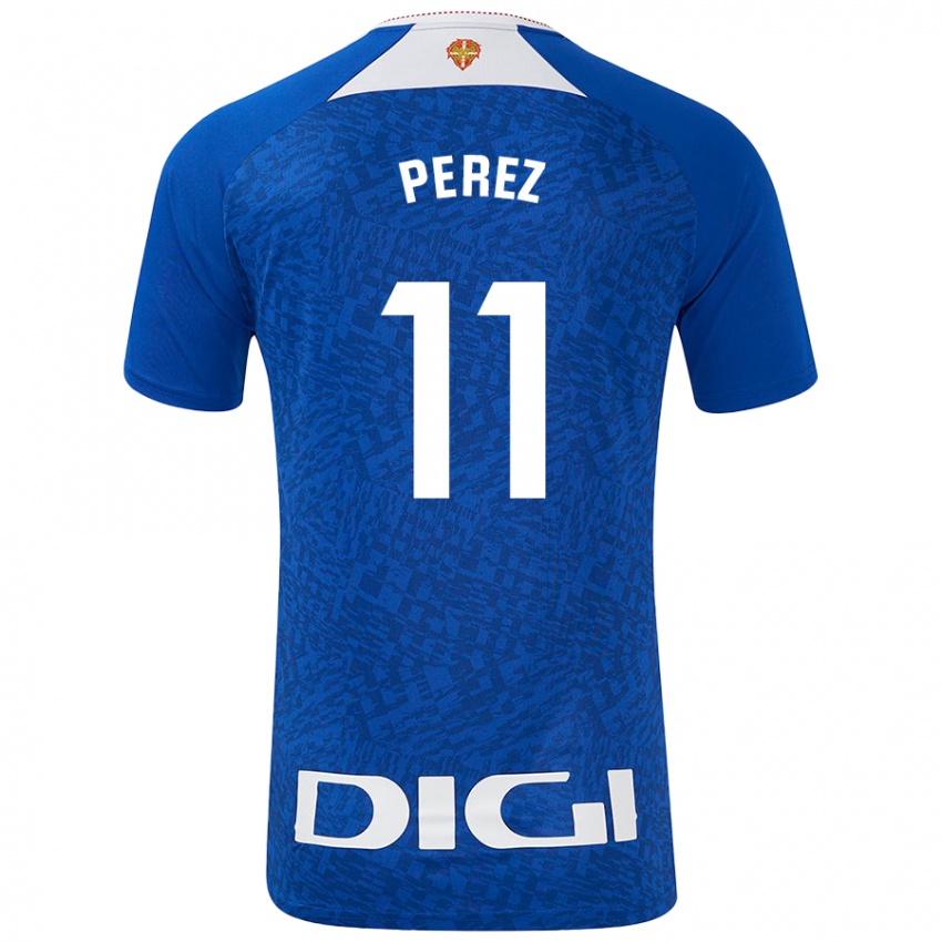 Kinderen Adrián Pérez #11 Koningsblauw Uitshirt Uittenue 2024/25 T-Shirt