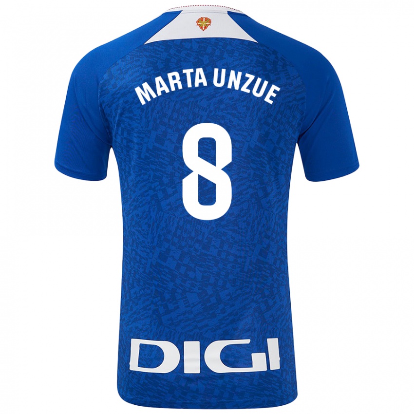 Kinderen Marta Unzué Urdániz #8 Koningsblauw Uitshirt Uittenue 2024/25 T-Shirt