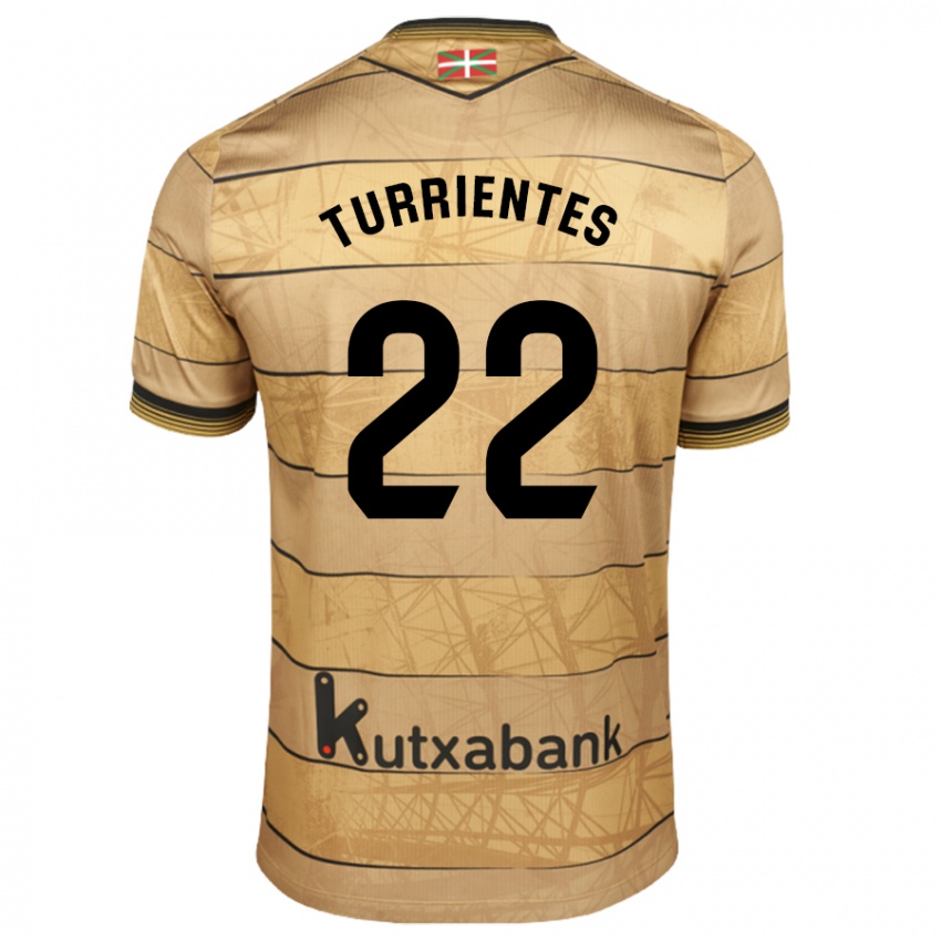 Kinderen Beñat Turrientes #22 Bruin Uitshirt Uittenue 2024/25 T-Shirt