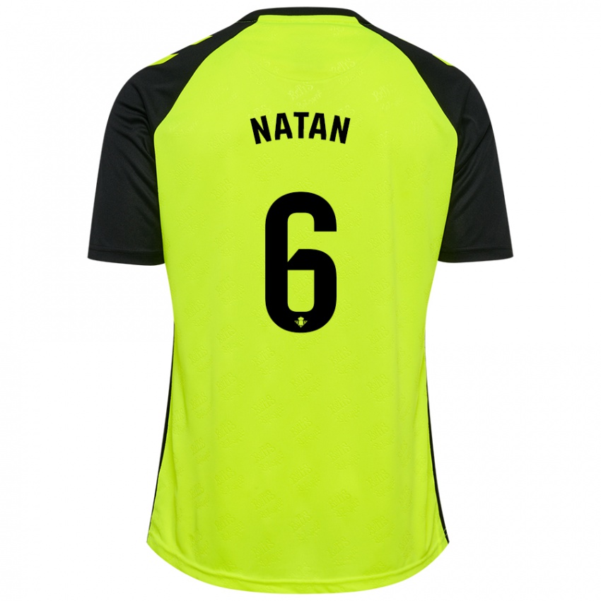 Kinderen Natan #6 Fluorescerend Geel Zwart Uitshirt Uittenue 2024/25 T-Shirt