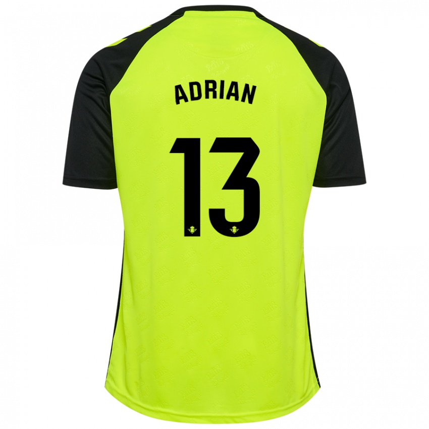 Kinderen Adrian #13 Fluorescerend Geel Zwart Uitshirt Uittenue 2024/25 T-Shirt