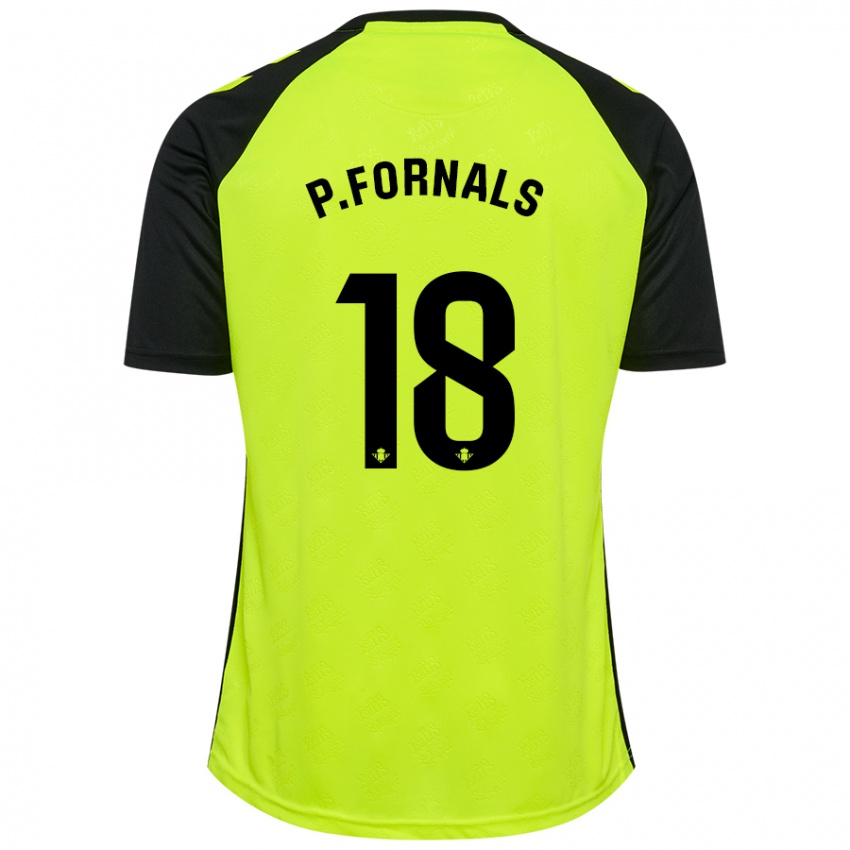 Kinderen Pablo Fornals #18 Fluorescerend Geel Zwart Uitshirt Uittenue 2024/25 T-Shirt