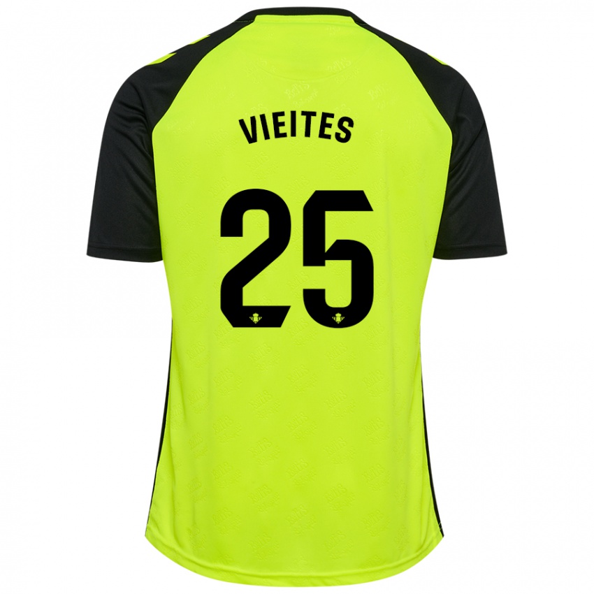 Kinderen Fran Vieites #25 Fluorescerend Geel Zwart Uitshirt Uittenue 2024/25 T-Shirt