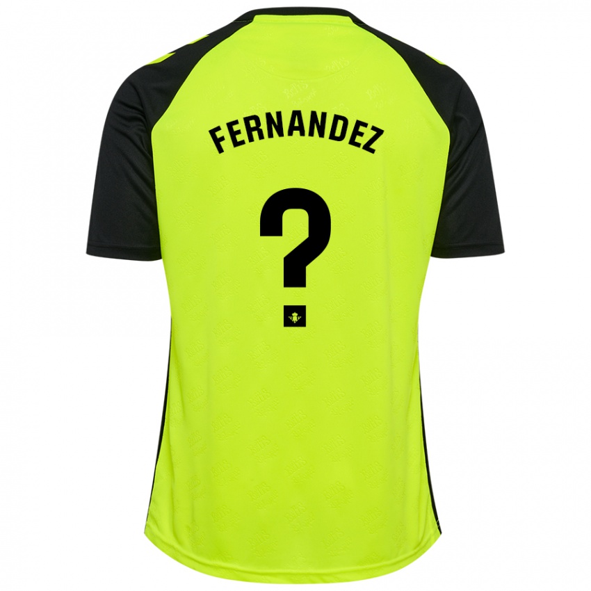 Kinderen Nicolás Fernández #0 Fluorescerend Geel Zwart Uitshirt Uittenue 2024/25 T-Shirt