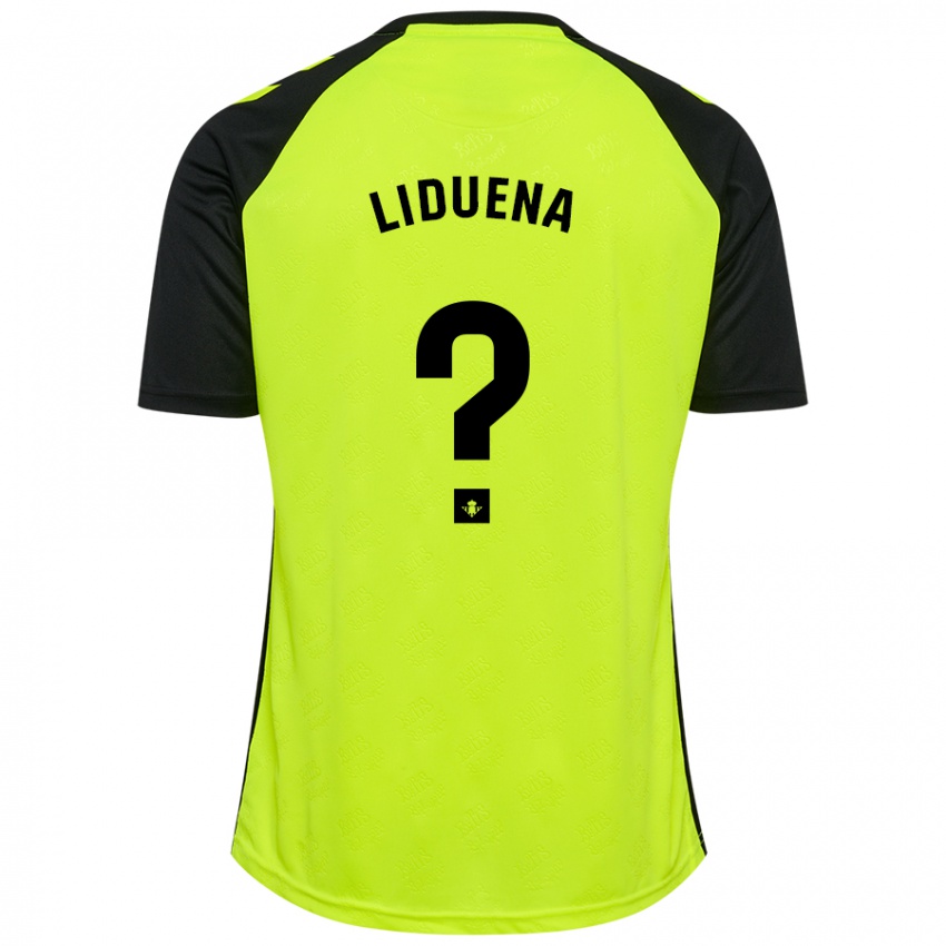 Kinderen Rubén Lidueña #0 Fluorescerend Geel Zwart Uitshirt Uittenue 2024/25 T-Shirt