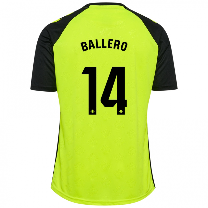 Kinderen Sander Ballero #14 Fluorescerend Geel Zwart Uitshirt Uittenue 2024/25 T-Shirt