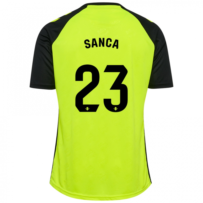 Kinderen Marciano Sanca #23 Fluorescerend Geel Zwart Uitshirt Uittenue 2024/25 T-Shirt