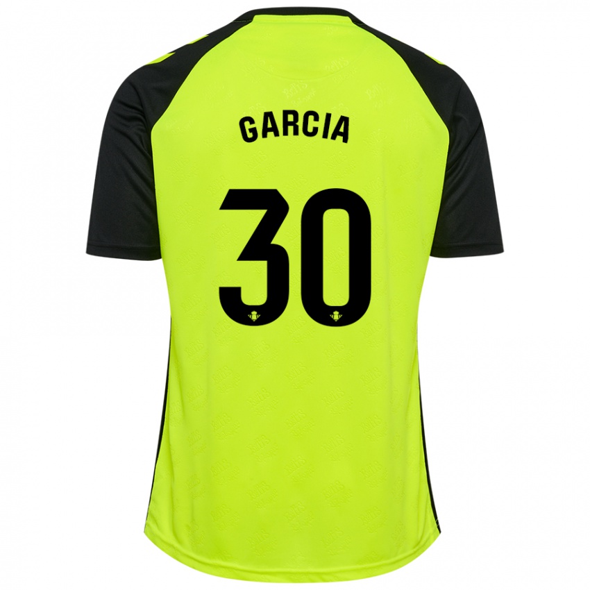 Kinderen Germán García #30 Fluorescerend Geel Zwart Uitshirt Uittenue 2024/25 T-Shirt