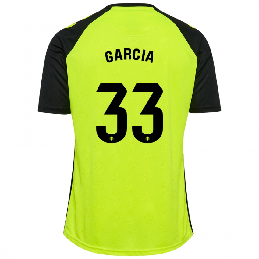 Kinderen Pablo García #33 Fluorescerend Geel Zwart Uitshirt Uittenue 2024/25 T-Shirt