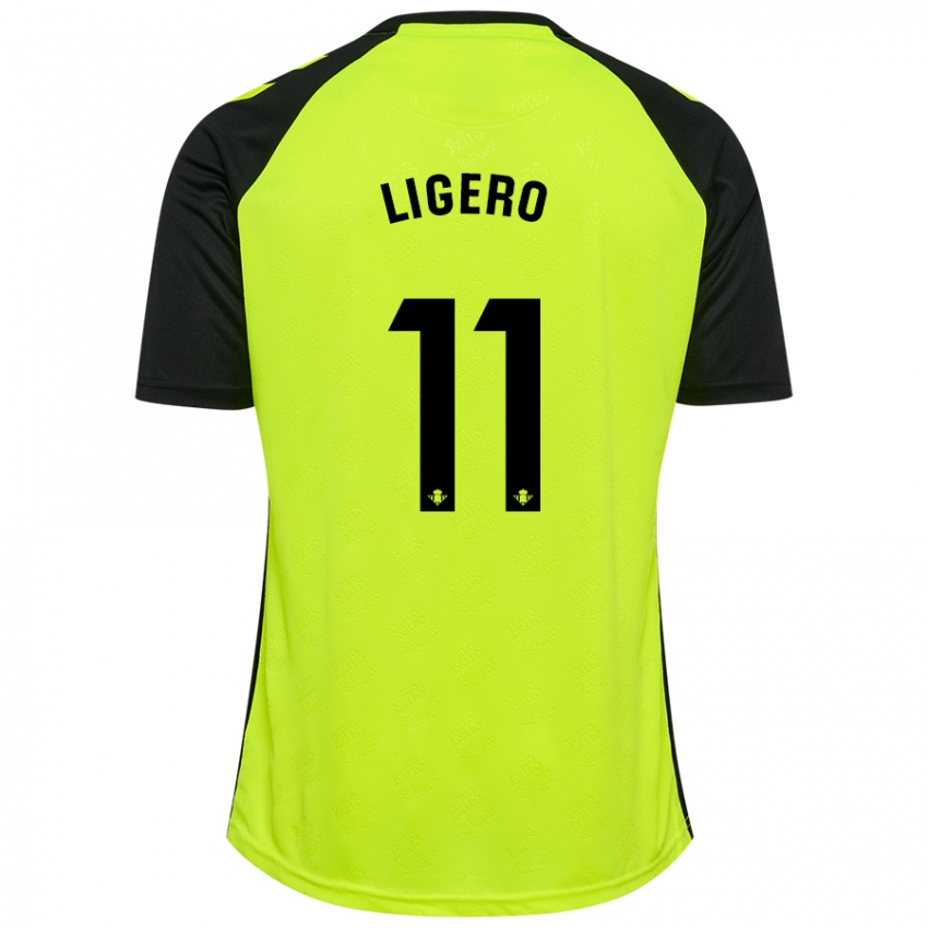 Kinderen Nuria Ligero #11 Fluorescerend Geel Zwart Uitshirt Uittenue 2024/25 T-Shirt