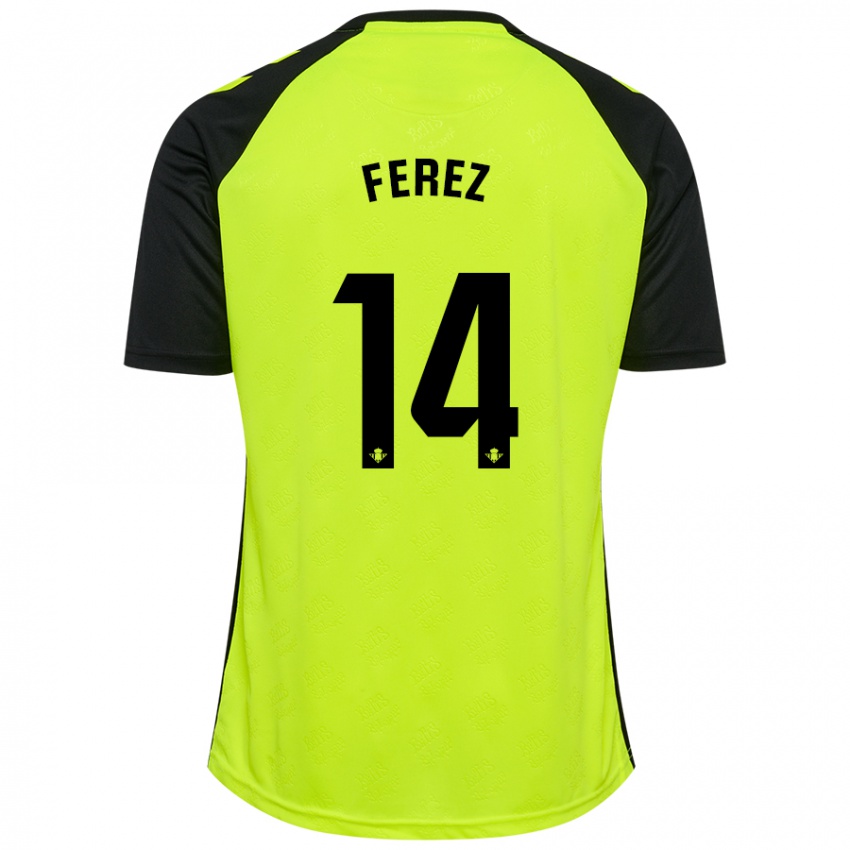 Kinderen Carolina Férez #14 Fluorescerend Geel Zwart Uitshirt Uittenue 2024/25 T-Shirt