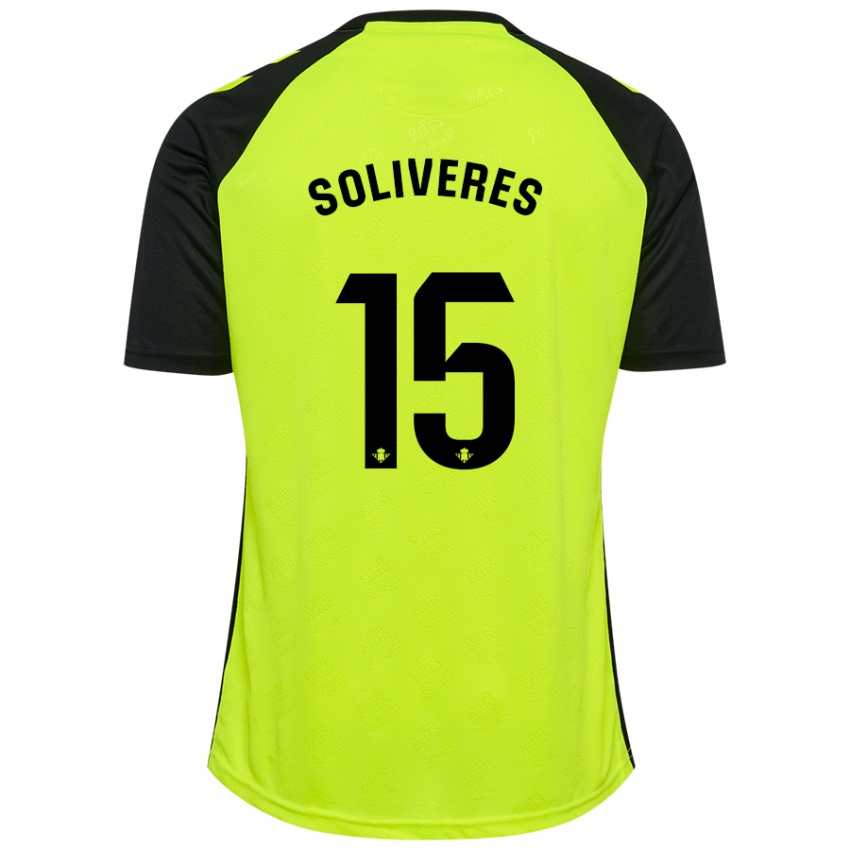 Kinderen Gema Soliveres #15 Fluorescerend Geel Zwart Uitshirt Uittenue 2024/25 T-Shirt