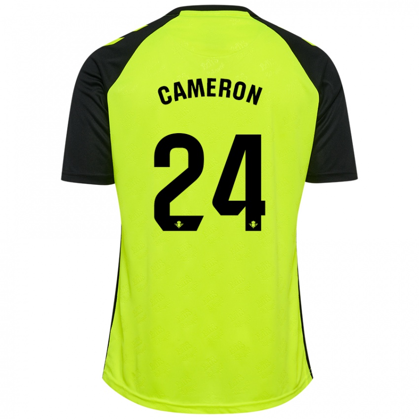 Kinderen Tiffany Devonna Cameron #24 Fluorescerend Geel Zwart Uitshirt Uittenue 2024/25 T-Shirt