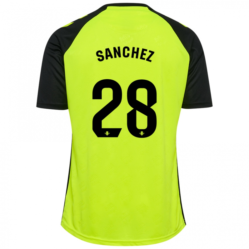 Kinderen Marina Sánchez #28 Fluorescerend Geel Zwart Uitshirt Uittenue 2024/25 T-Shirt