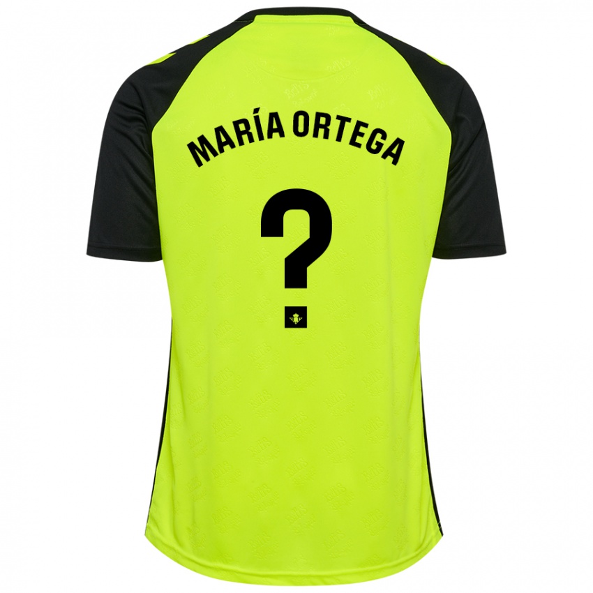 Kinderen José María Ortega #0 Fluorescerend Geel Zwart Uitshirt Uittenue 2024/25 T-Shirt