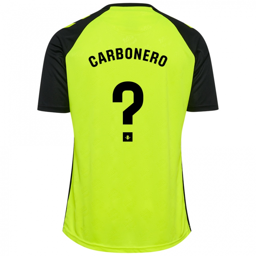 Kinderen Marco Carbonero #0 Fluorescerend Geel Zwart Uitshirt Uittenue 2024/25 T-Shirt