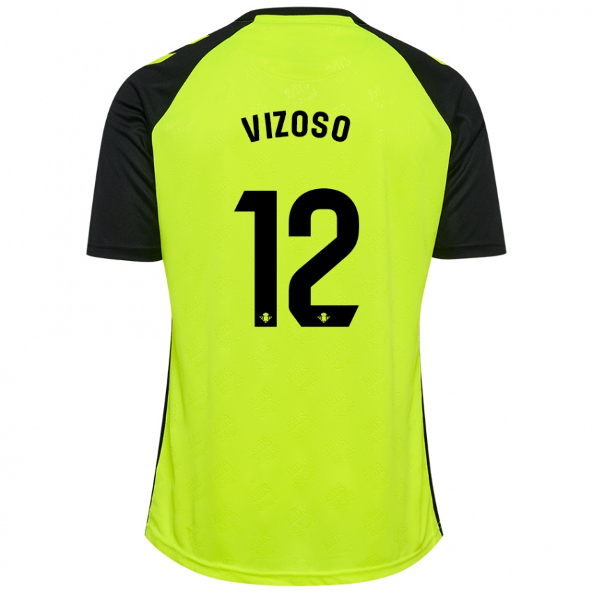 Kinderen Paula Vizoso Prieto #12 Fluorescerend Geel Zwart Uitshirt Uittenue 2024/25 T-Shirt