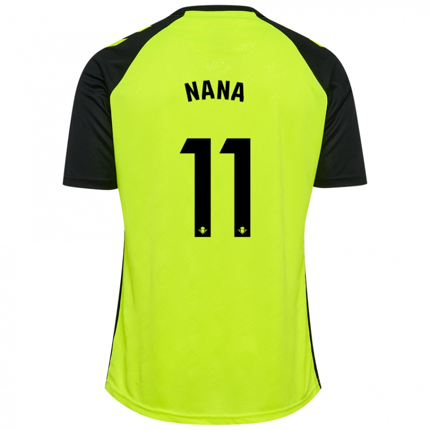 Kinderen Nuria Ligero Fernández #11 Fluorescerend Geel Zwart Uitshirt Uittenue 2024/25 T-Shirt