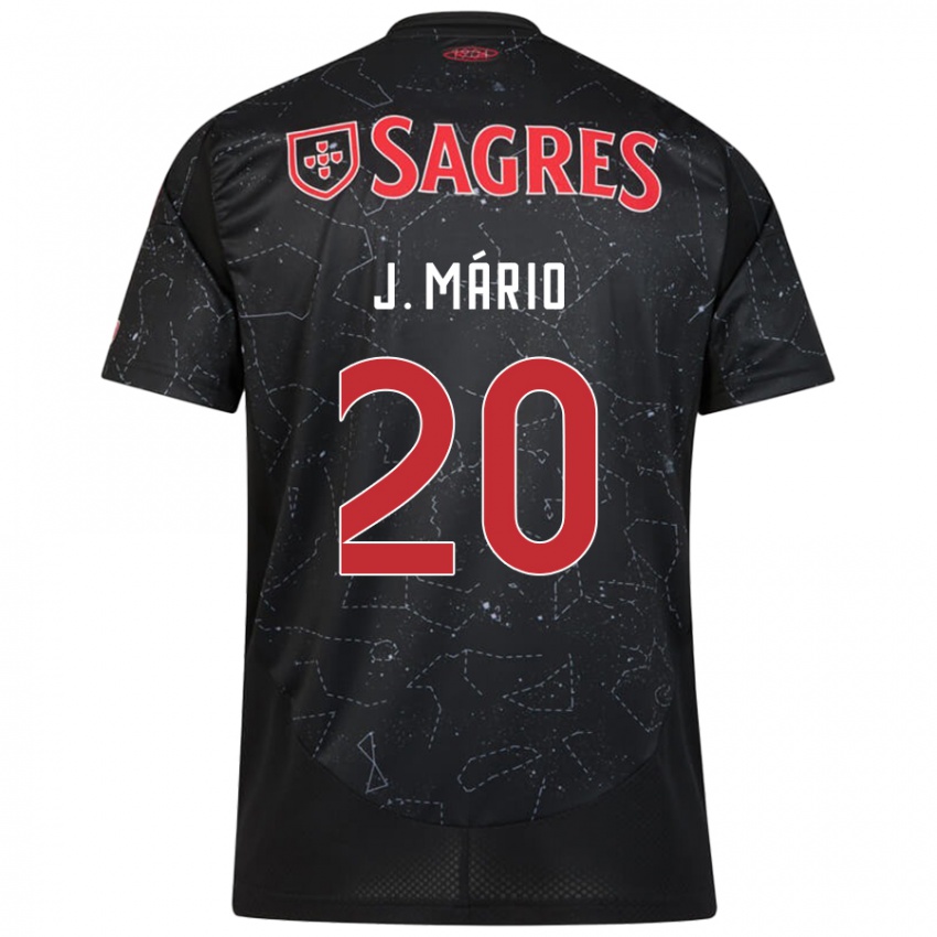 Kinderen João Mário #20 Zwart Rood Uitshirt Uittenue 2024/25 T-Shirt