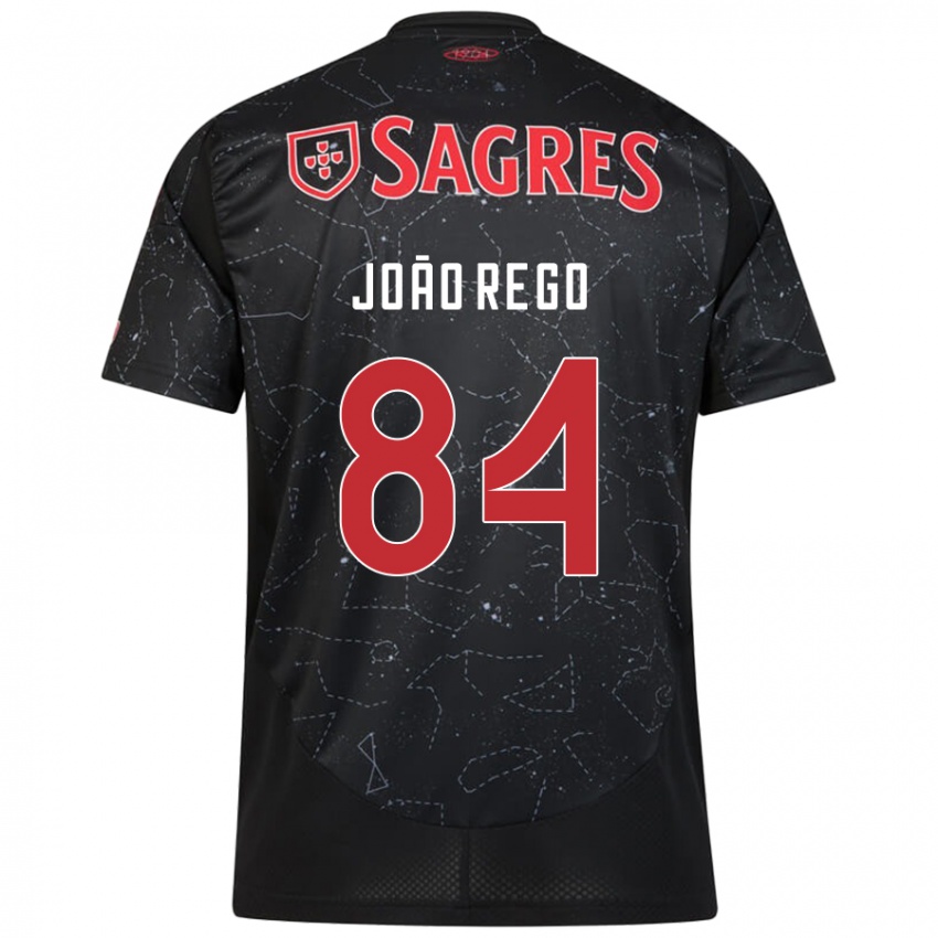 Kinderen João Rêgo #84 Zwart Rood Uitshirt Uittenue 2024/25 T-Shirt