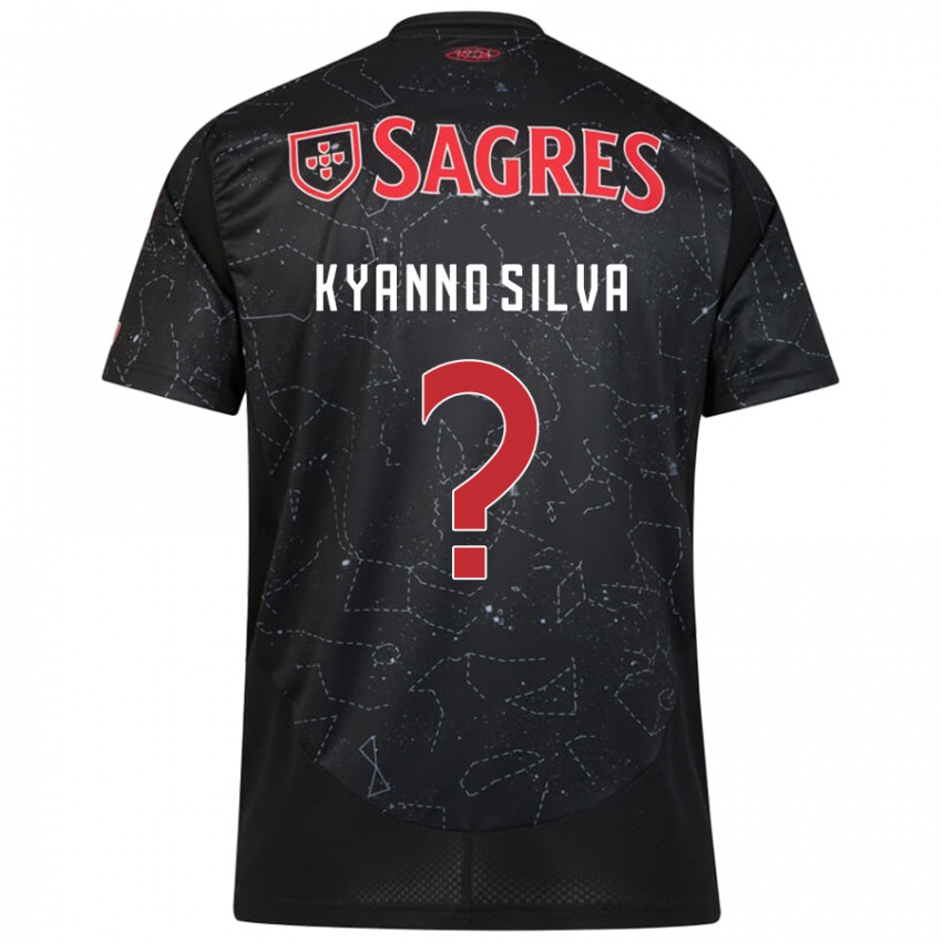 Kinderen Kyanno Silva #0 Zwart Rood Uitshirt Uittenue 2024/25 T-Shirt