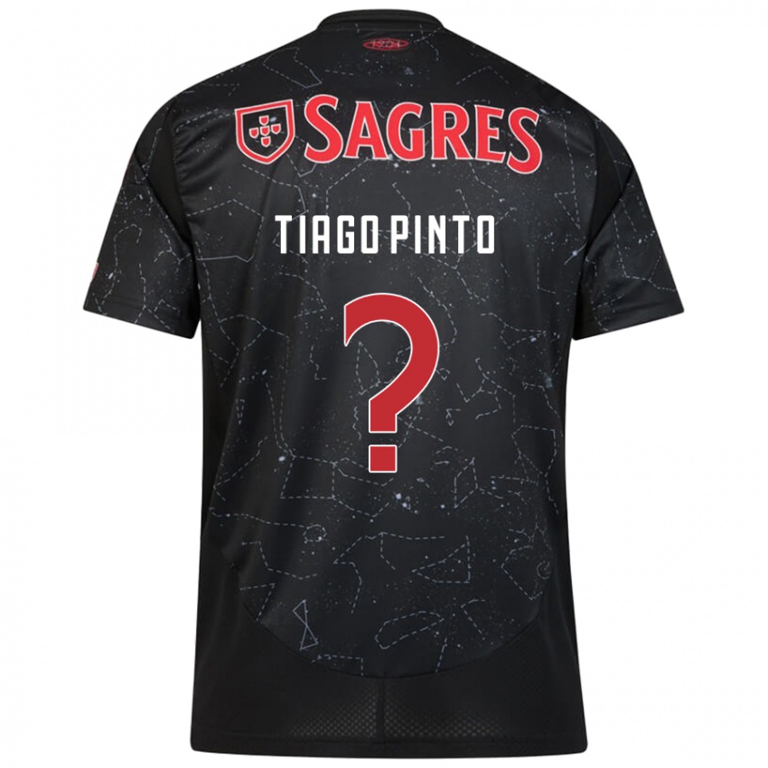 Kinderen Tiago Pinto #0 Zwart Rood Uitshirt Uittenue 2024/25 T-Shirt