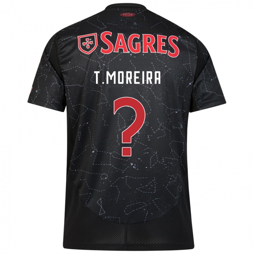 Kinderen Tomás Moreira #0 Zwart Rood Uitshirt Uittenue 2024/25 T-Shirt