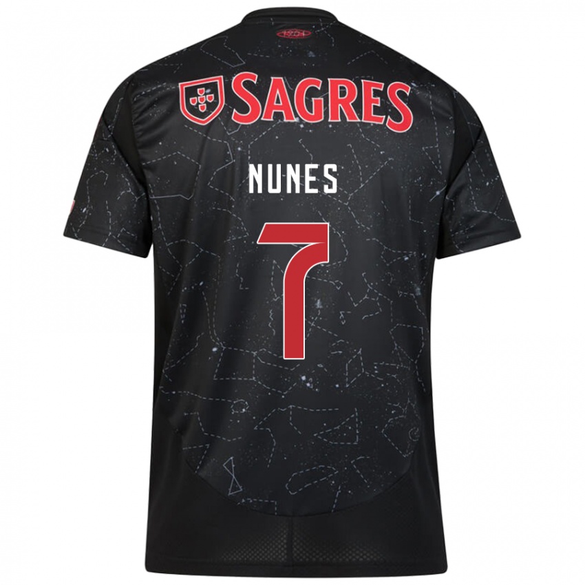 Kinderen Bernardo Nunes #7 Zwart Rood Uitshirt Uittenue 2024/25 T-Shirt