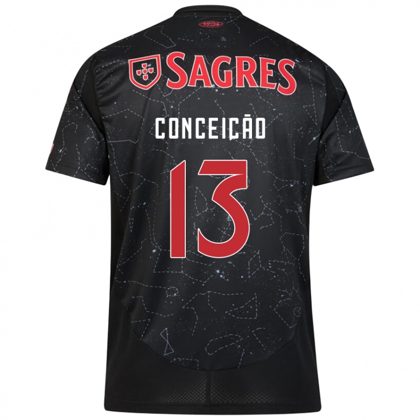 Kinderen João Conceição #13 Zwart Rood Uitshirt Uittenue 2024/25 T-Shirt