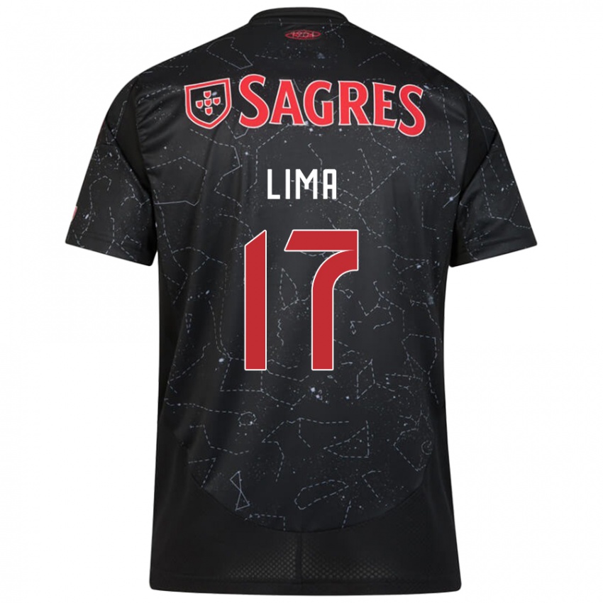 Kinderen Ivan Lima #17 Zwart Rood Uitshirt Uittenue 2024/25 T-Shirt