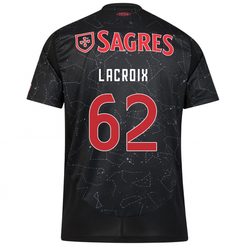 Kinderen Lenny Lacroix #62 Zwart Rood Uitshirt Uittenue 2024/25 T-Shirt