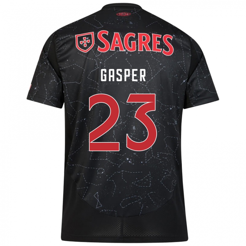 Kinderen Anna Gasper #23 Zwart Rood Uitshirt Uittenue 2024/25 T-Shirt