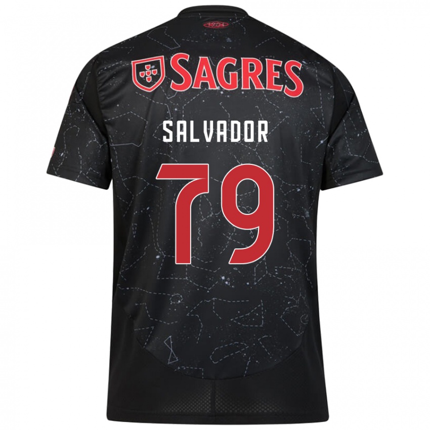 Kinderen Marta Salvador #79 Zwart Rood Uitshirt Uittenue 2024/25 T-Shirt