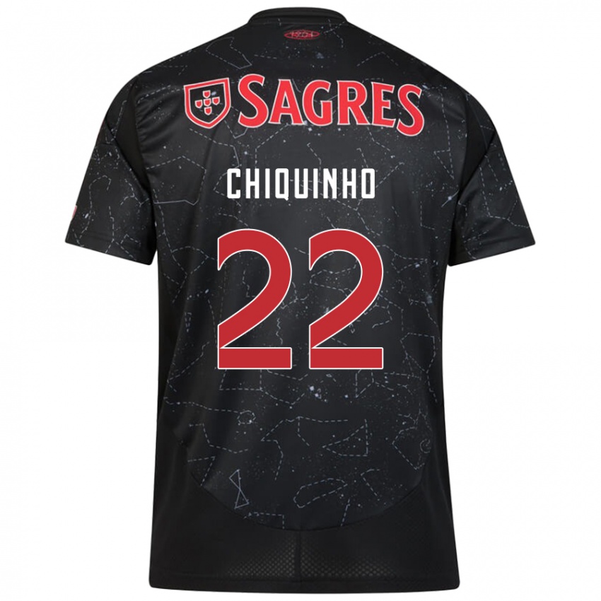 Kinderen Chiquinho #22 Zwart Rood Uitshirt Uittenue 2024/25 T-Shirt