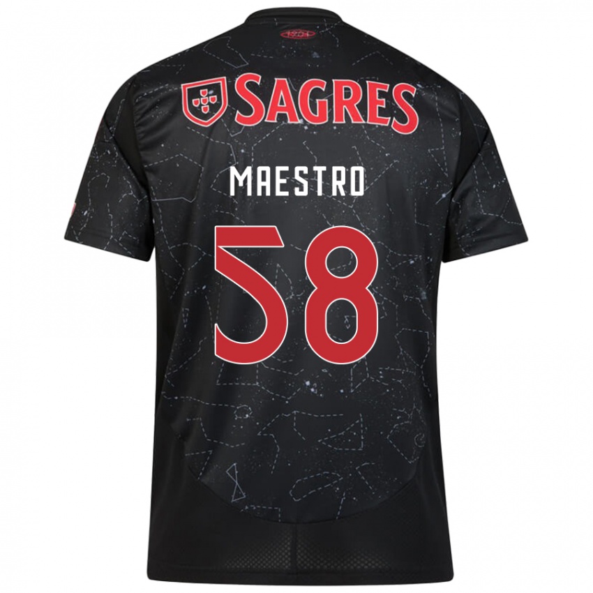 Kinderen Maestro #58 Zwart Rood Uitshirt Uittenue 2024/25 T-Shirt