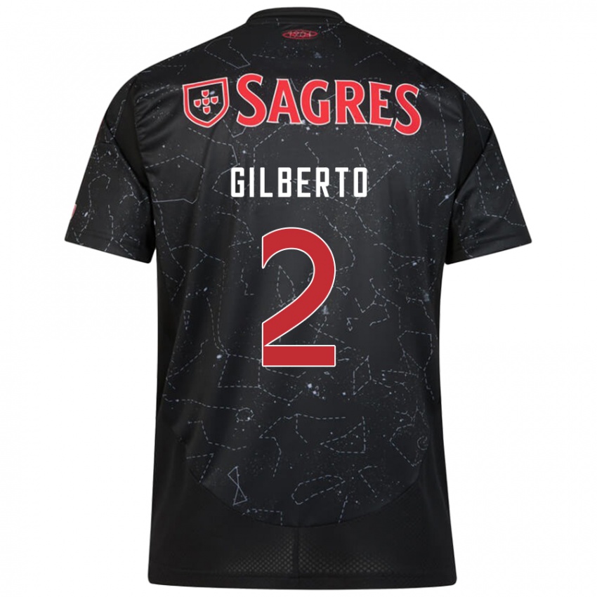 Kinderen Gilberto #2 Zwart Rood Uitshirt Uittenue 2024/25 T-Shirt