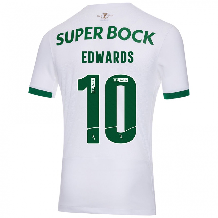 Kinderen Marcus Edwards #10 Wit Groen Uitshirt Uittenue 2024/25 T-Shirt