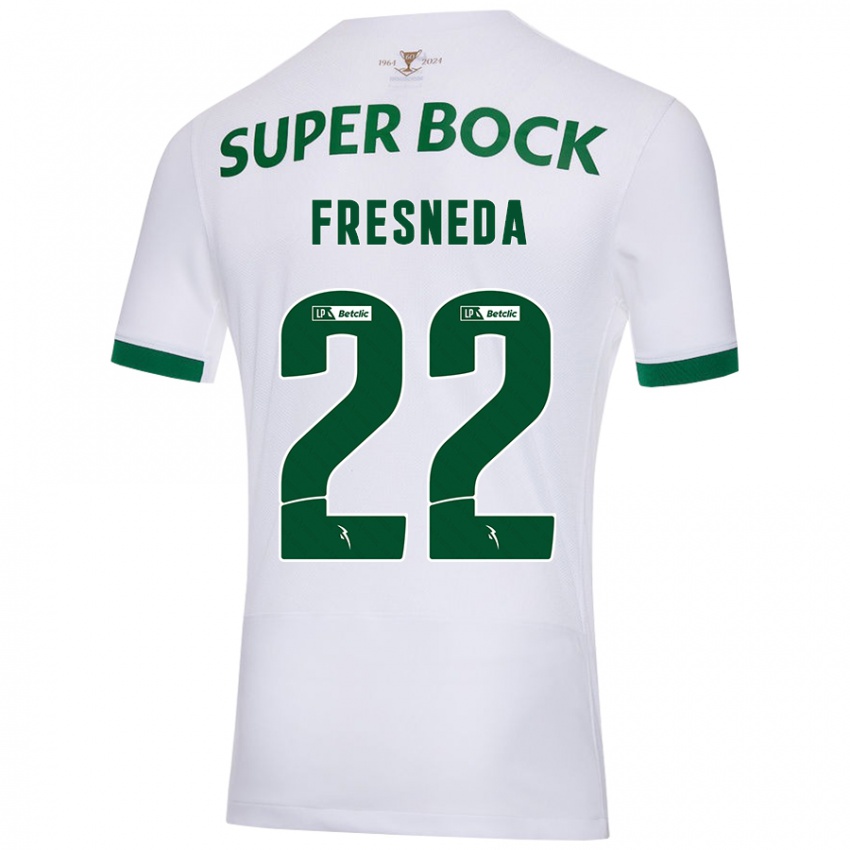 Kinderen Iván Fresneda #22 Wit Groen Uitshirt Uittenue 2024/25 T-Shirt