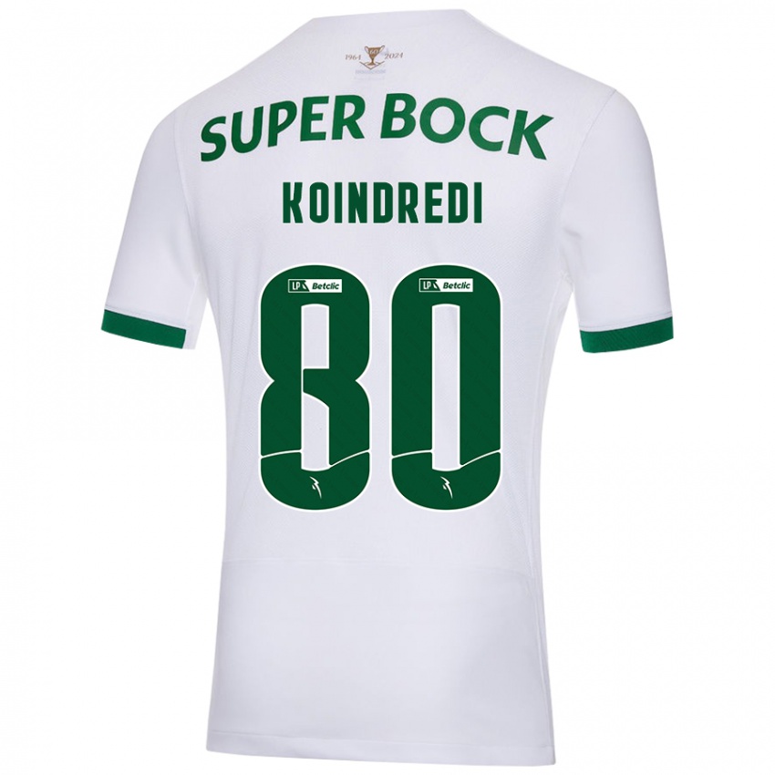 Kinderen Koba Koindredi #80 Wit Groen Uitshirt Uittenue 2024/25 T-Shirt