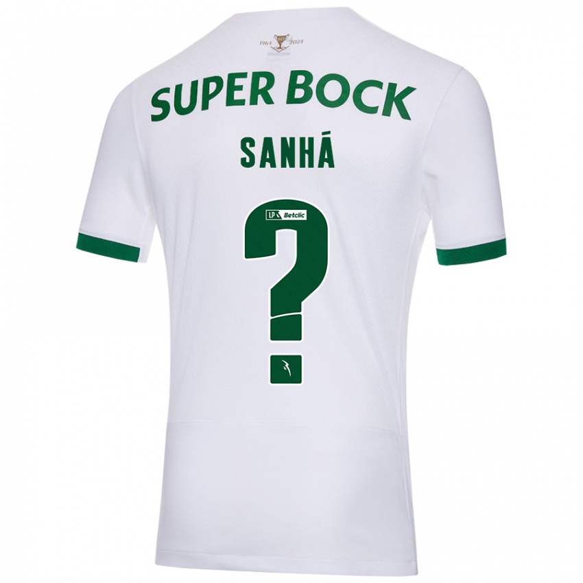 Kinderen Micael Sanhá #0 Wit Groen Uitshirt Uittenue 2024/25 T-Shirt